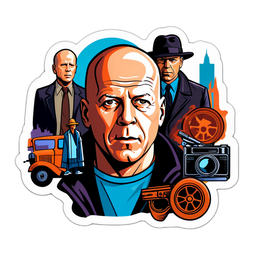 Bruce Willis Detektiv Klistermærke