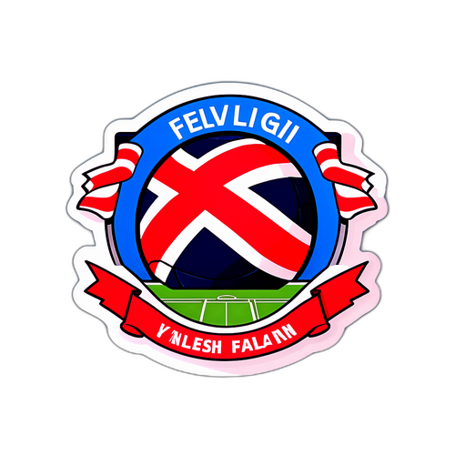 Vlag van Engeland boven een voetbalarena