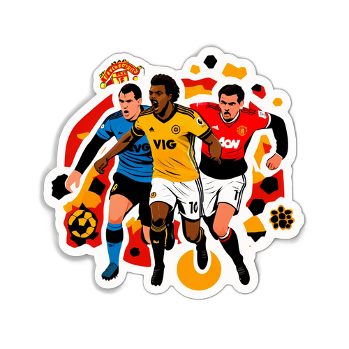 Sticker ng Rivalry ng Wolves at Man United