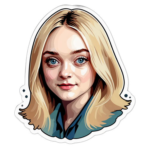 Portret Dakoty Fanning w stylu artystycznym