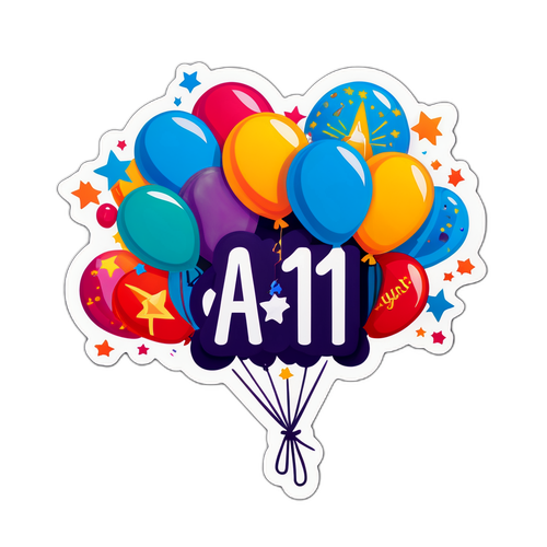 A101 Logo ve Bayram Temalı Sticker