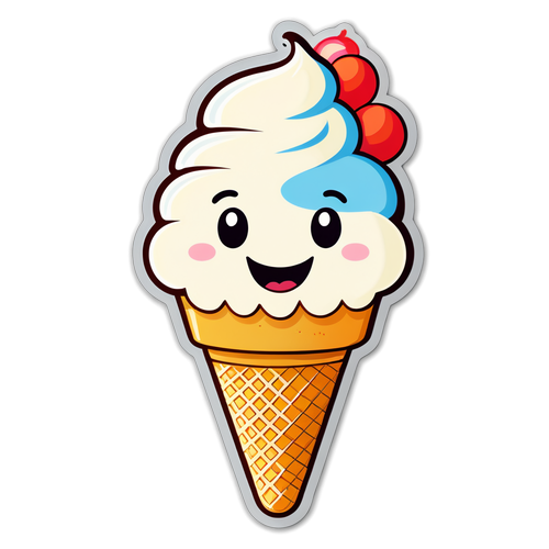 快乐的冰淇淋形象角色