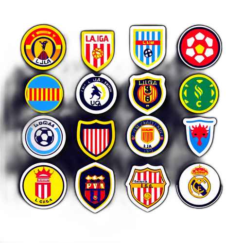 Создание уникальных значков, изображающих матчи Ла Лиги, в стиле спортивных эмблем и значков команд