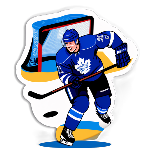 Auston Matthews Scoring Celebration Sticker