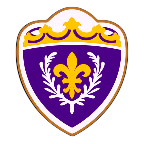 Sticker cu sigla Fiorentina pe fundal purpuriu