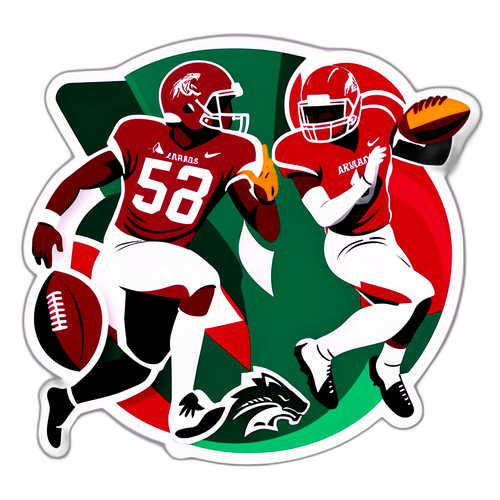 A Vibrant College Football Showdown Sticker