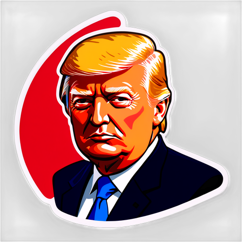 Sticker van Trump tijdens zijn inauguratie