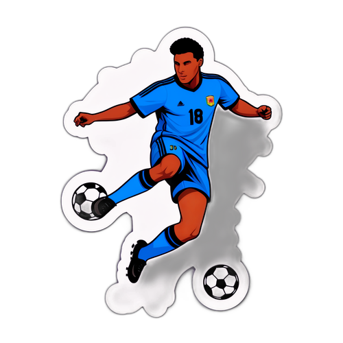 นักฟุตบอลที่แสดงทักษะบนสนาม