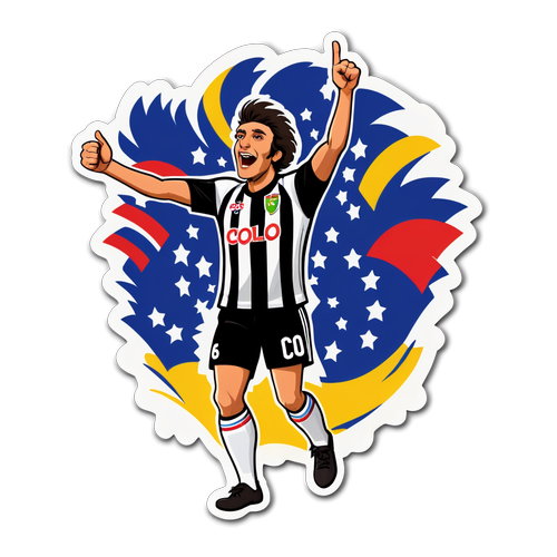 Sticker de Colo Colo Celebrando un Gol