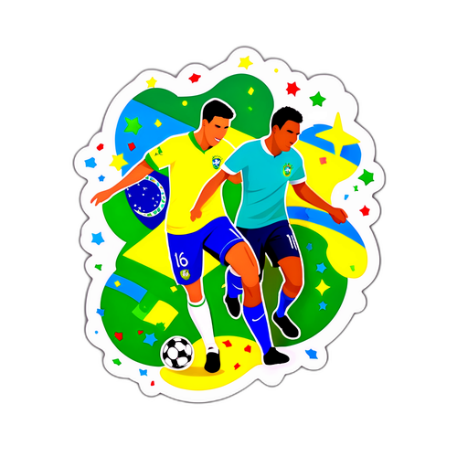 ब्राजील बनाम अर्जेंटीना फुटबॉल मैच का जश्न