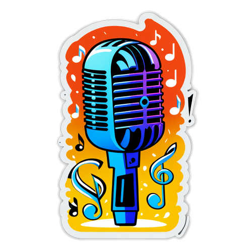 Microphone et Notes Musicales