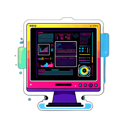 Компьютерный монитор с графическими данными