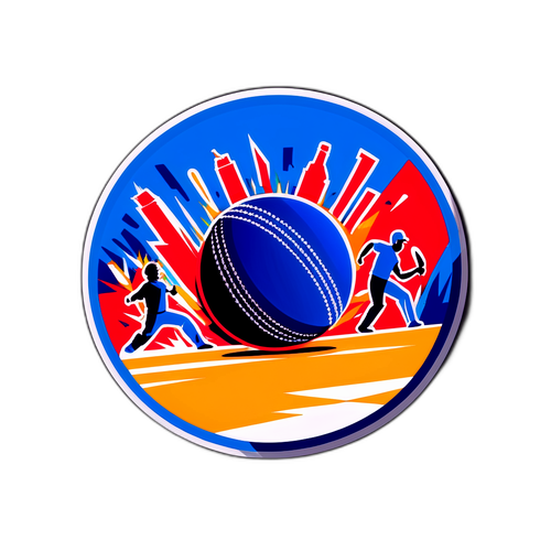 क्रिकेट गेंद का मंजर