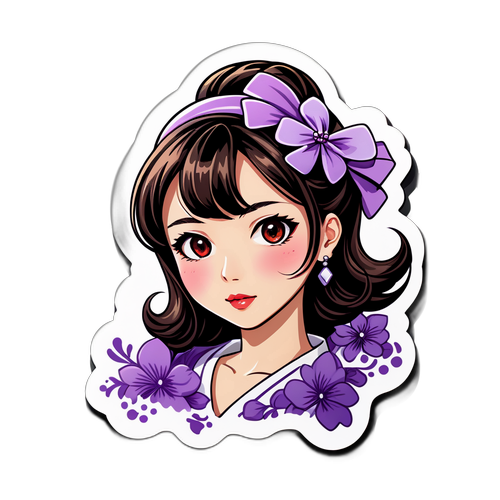 スタイリッシュなファッションイラスト ステッカー（森田 のぞみ）