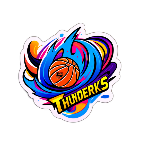Dynamic Basketball Motion Sticker