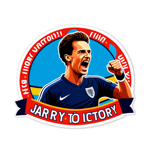 ¡Jarry hacia la victoria! El emocionante sticker que te inspirará a ganar