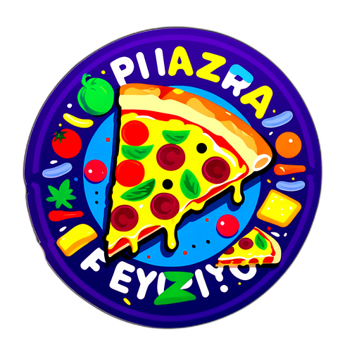 A pizza szelet vibráló matricája