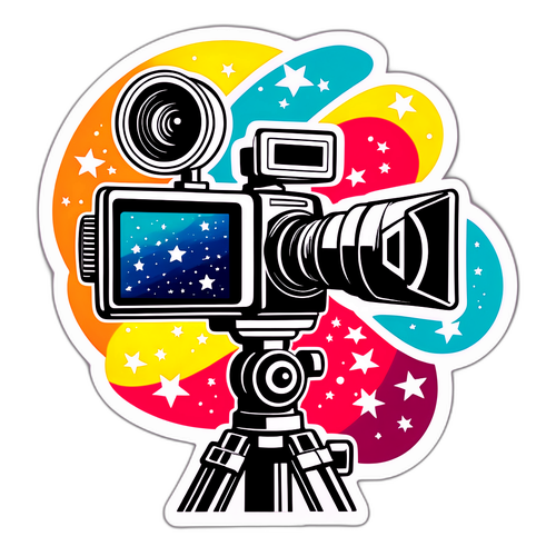 Filmes kamera színes csillagokkal