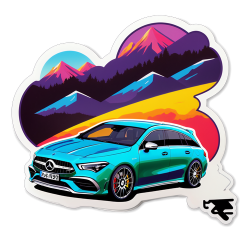 Elképesztő Mercedes-Benz CLA Shooting Brake 45S AMG: A Merész Színek Királya a Domboldalon!