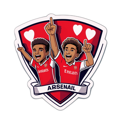 아스날 팬들이 응원하는 스티커