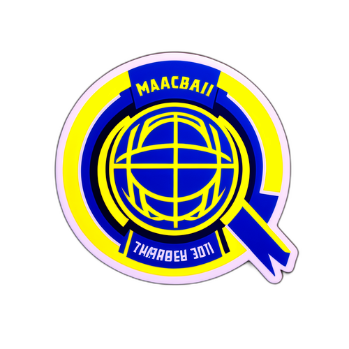 מדבקה היסטורית של מכבי תל אביב בכדורסל