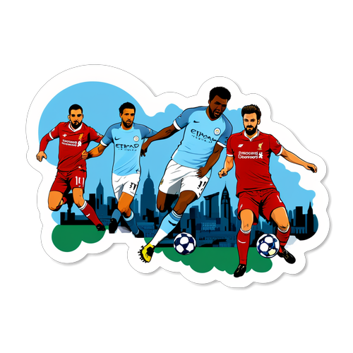 Man City vs Liverpool Dramatic Match Sticker