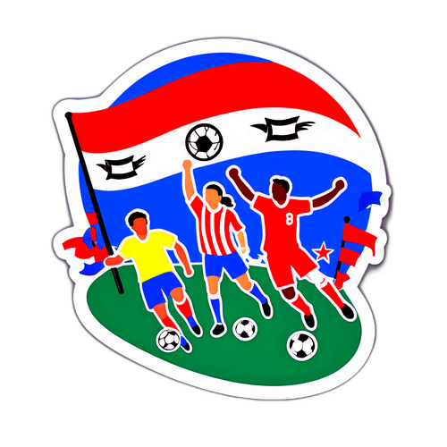 Adesiv cu fotbal și suporteri entuziaști