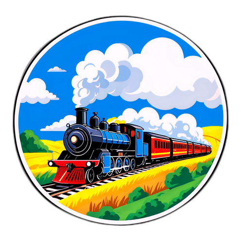 懷舊蒸汽火車貼紙