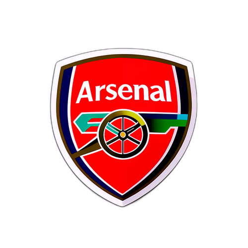 아스널 팀 색상을 사용한 디자인 스티커