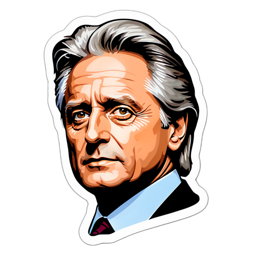 Klassisk film-tema klistermærke med Michael Douglas