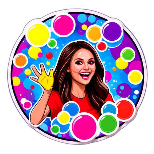 Radostná nálepka s Ninou Dobrev