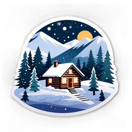 Cozy Winter Cabin Scene