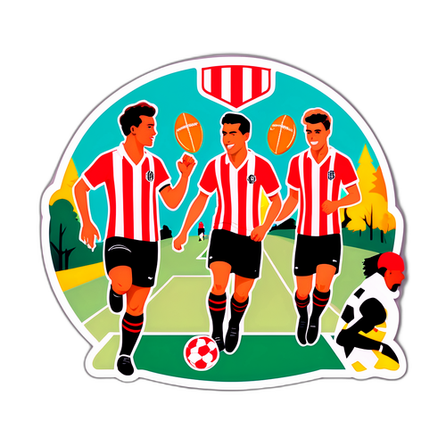 Vintage Stickers av Atletiska Klubben Spelare
