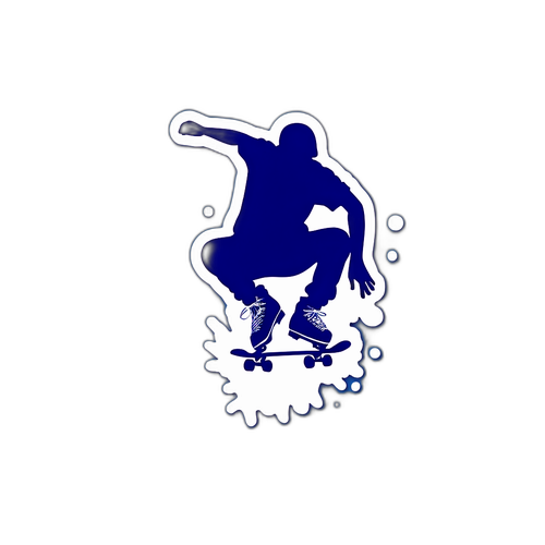 Silhouette d'un Patineur en Action