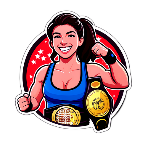 Σαπορτρέτο χαρακτήρα της Μακένζι Ντερν που γιορτάζει μια νίκη