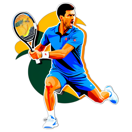 Novak Djokovic en acción épica