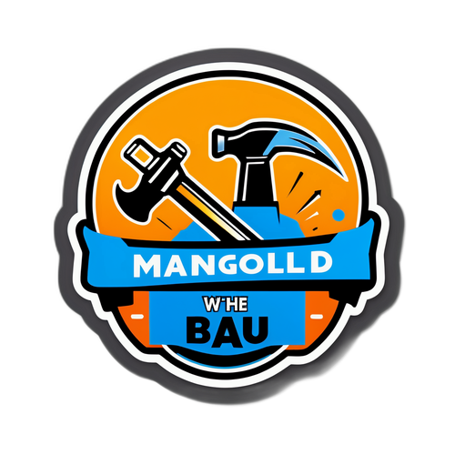 Aufkleber mit dem Logo von Mangold Bau GmbH
