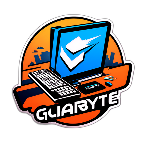 技嘉品牌科技產品貼紙