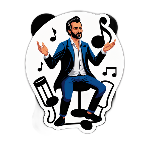 Metin Şentürk'ün Müzik Kariyerini Kutlayan Sticker