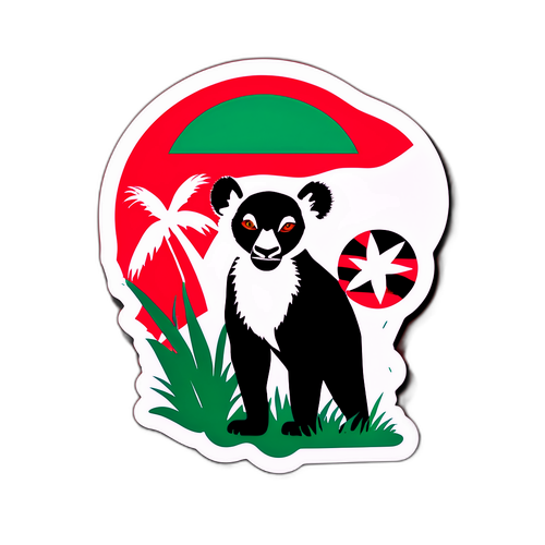 Sticker ya Silhouette ya Madagascar