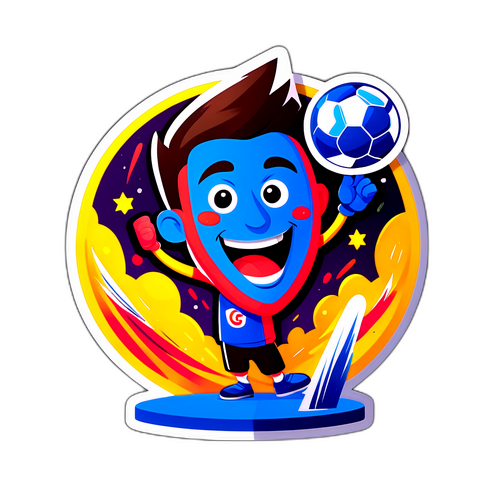 Biểu tượng vui mừng khi nhận kết quả tốt từ giải bóng đá