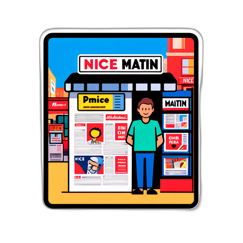 Sticker célébrant le journal Nice Matin