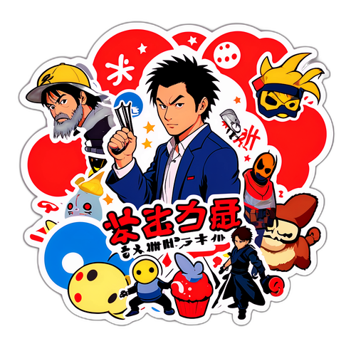 鈴木良平の映画キャラクターをテーマにしたステッカー