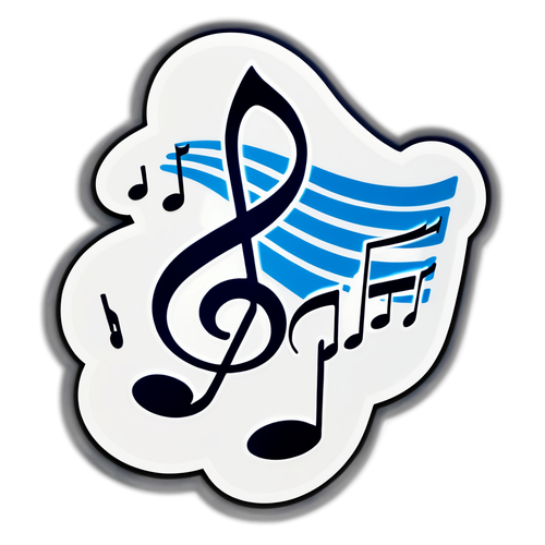 Sticker cu note muzicale