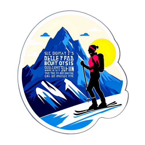 Inspirerende Ski Silhuett