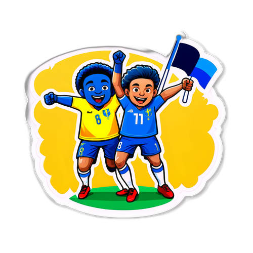 สติกเกอร์ที่เลียนแบบการเชียร์ในนัดระหว่างยูเครนกับฝรั่งเศส