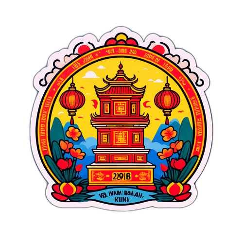 Sticker Đình Thờ Truyền Thống Việt Nam