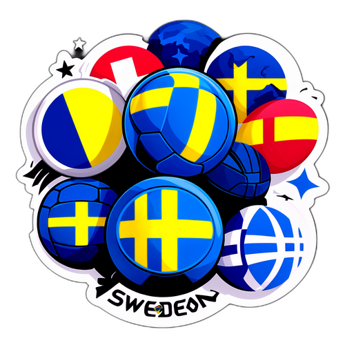 Abțibild sportiv Suedia - Kosovo