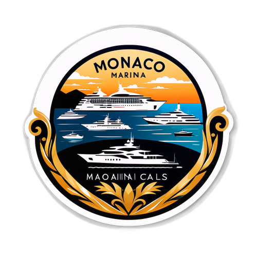 Monako Marina Sticker