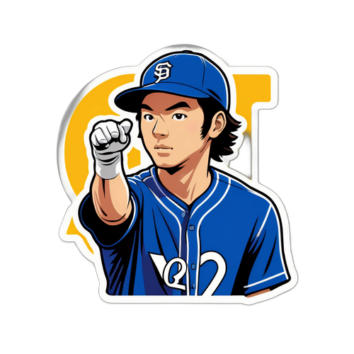 アリハラ選手のジャージスタイルのクールなスポーツステッカー